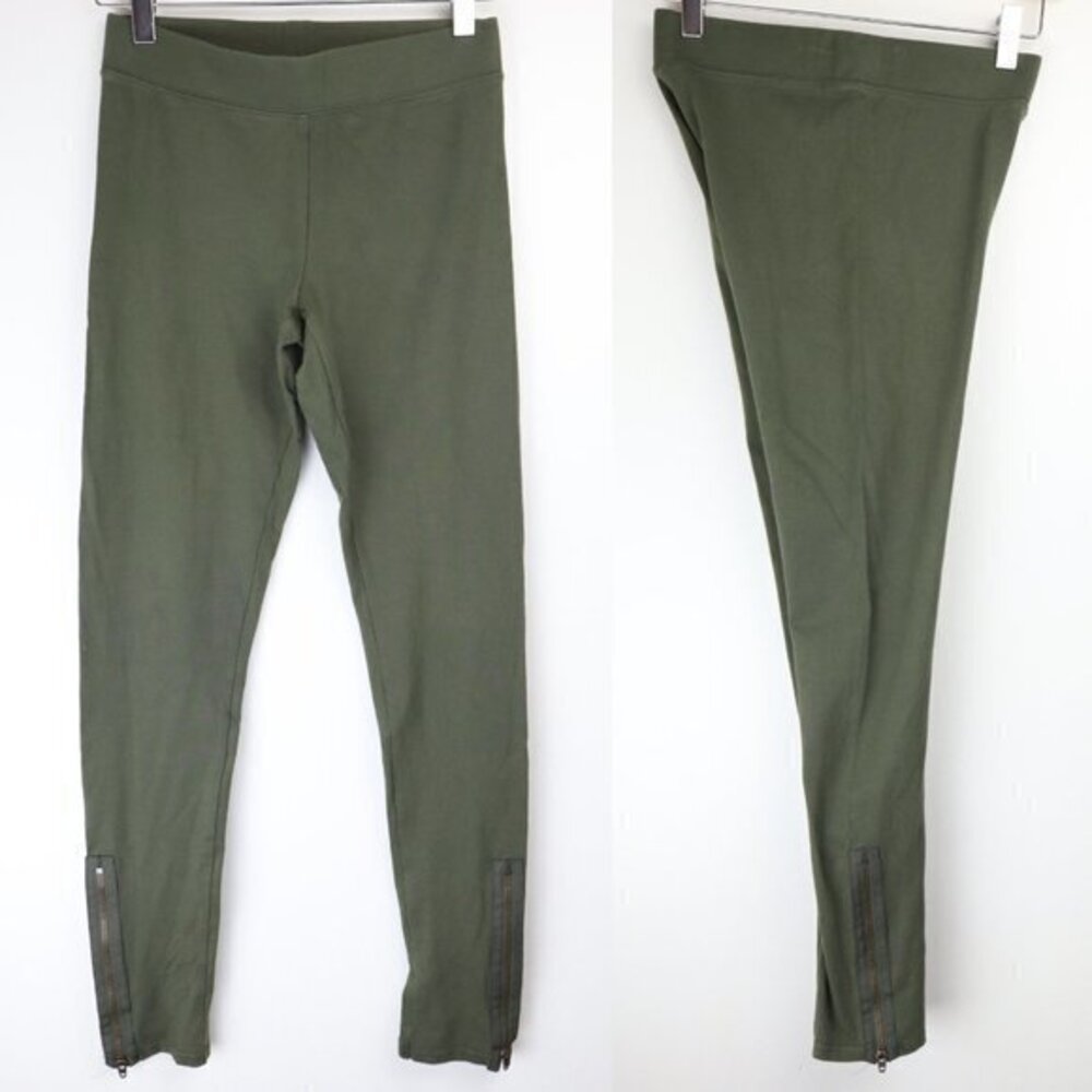 AE Hi Rise Legging S American Eagle Zip Ankle Tight Olive Stretch 26" Inseam
